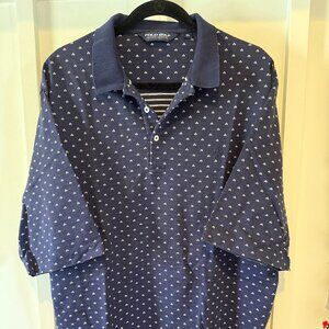 Ralph Lauren Polo Golf Men’s Stripe Blue Shirt Size XL Pro Fit Short Sleeve Vgt